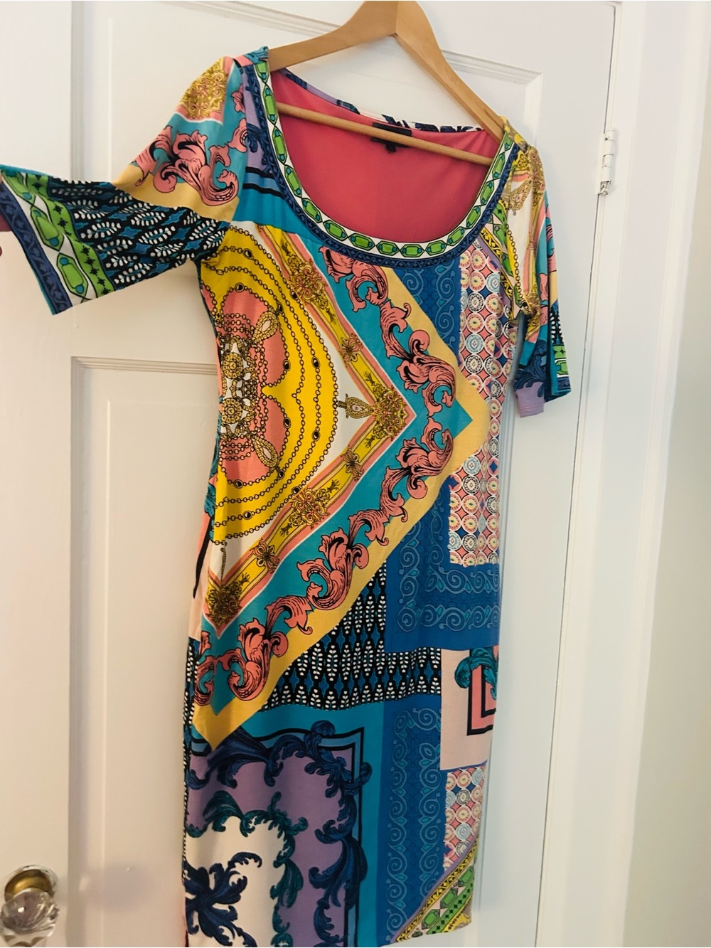 Vibrant Multi-Color Patterned Women’s Dress NWOT